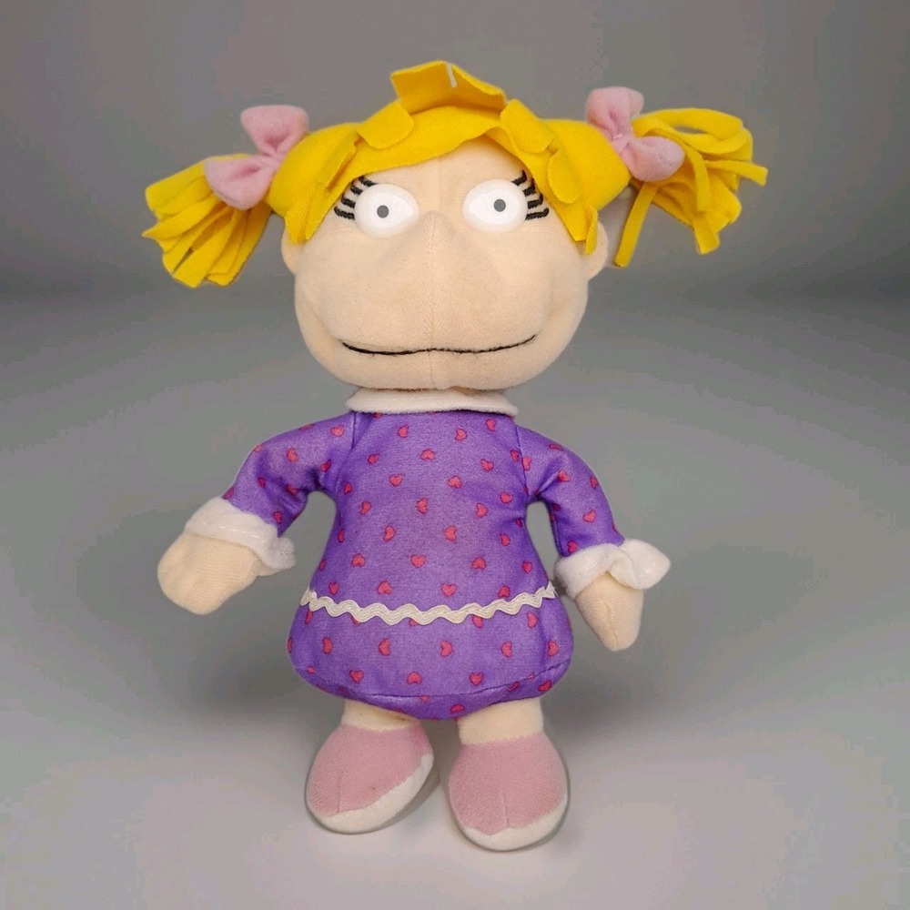Viacom Angelica Pickles Rugrats Plush 8" Nickelodeon Vintage Stuffed Doll Toy